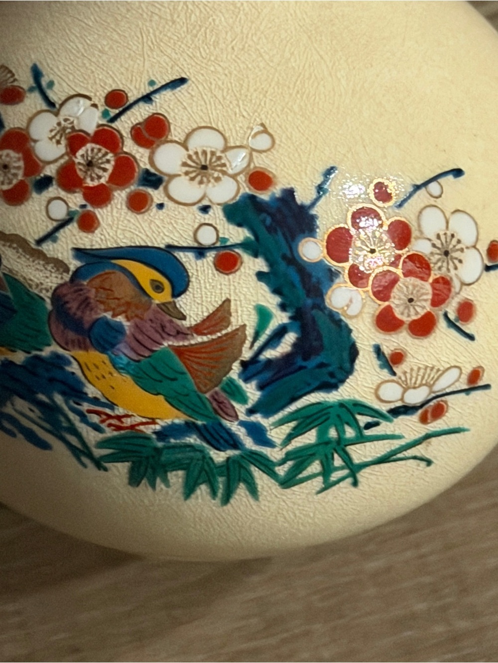 Vintage Satsuma Japan Bud Vase Gold Trim Small Collectibles 3x3” Porcelain - Picture 7 of 9